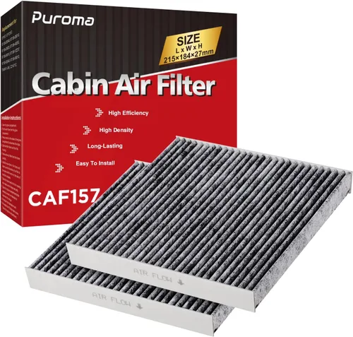 Miniatura 8 de Puroma Paquete de 1 filtro de aire de cabina con carbón activado, repuesto para CP157, CF12157, Select Lexus, Mazda, Subaru y Toyota Avalon, Camry