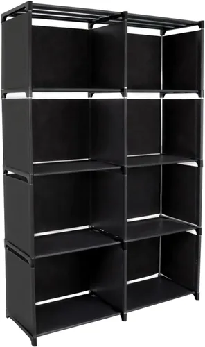 Miniatura 8 de Estantería para libros de 5 niveles, estantes de almacenamiento de 8 cubos, estantería para niños sin herramientas, organizador de almacenamiento