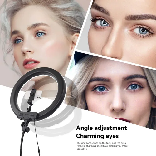 Miniatura 6 de Anillo de luz de 18 pulgadas, 55 W regulable 5500K luz con 240 LED filtro de color, tubo suave y bolsa de transporte para YouTube, TikTok, selfies