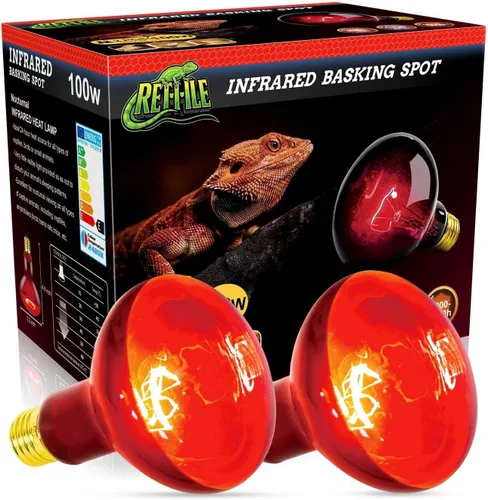 Miniatura 13 de Lámpara de calor para reptiles de 75 W, paquete de 2 bombillas UVA con base E26 para lagartos, tortugas, serpientes y anfibios