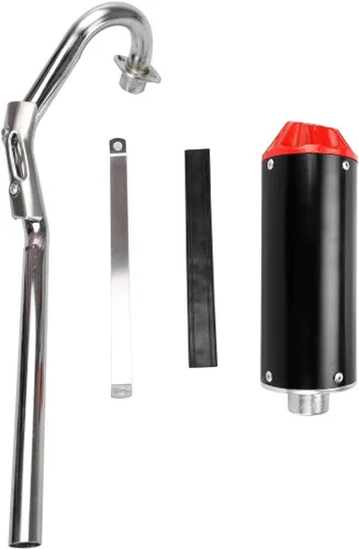 Miniatura 2 de FVRITO Kit de Ensamblaje de Tubo Silenciador de Escape para 70cc 90cc 110cc 125cc CRF50 XR50 SSR SR110 Roketa Taotao DB14 DB10 X-PRO DB-X20 SDG Rojo