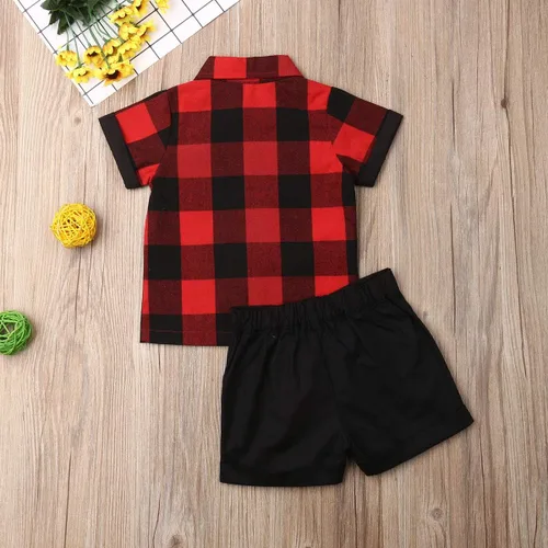 Miniatura 99 de Conjunto de camisa de manga corta con botones y pantalones cortos casuales con diseño de flamingo, para bebés y niños de 1 a 6 años, atuendos