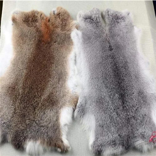 Miniatura 3 de Seek4comfortable Piel de conejo curtida natural, piel de conejo artesanal, piel de calidad para coser (gris cian, paquete de 3)