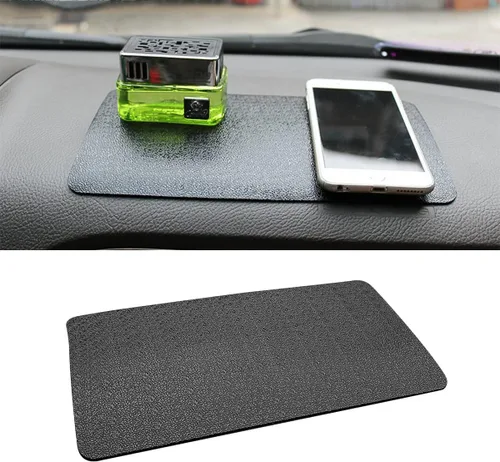 Alfombrilla antideslizante para salpicadero de coche, de goma, 10.6 x 5.9, universal, adhesiva, mágica, para teléfonos, gafas de sol, llaves,
