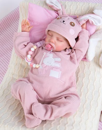 Miniatura 8 de Aori Muñecas Reborn Baby Girl – 20 pulgadas realista recién nacido de tela ponderada cuerpo de tela realista con características pintadas a mano