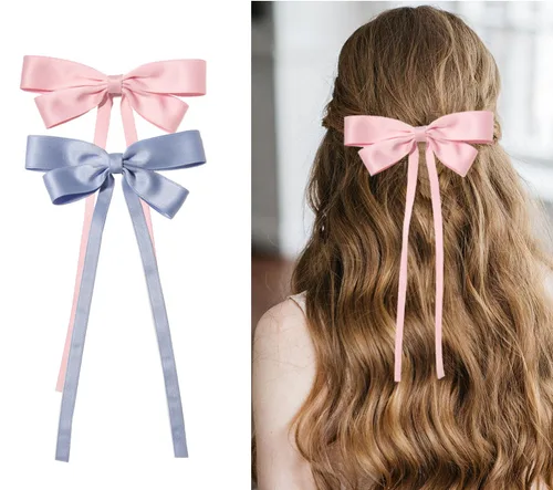Miniatura 9 de Furling Pompoms Cintas para el cabello – Lazos para el pelo con borlas en negro, blanco, azul, rosa para mujeres y niñas Negro/Blanco/Rosa/Azul Claro