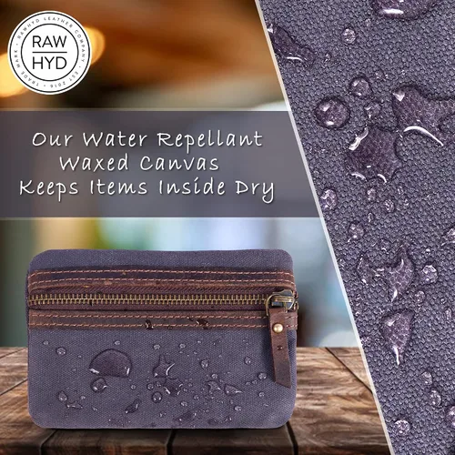 Miniatura 6 de Organizador de bolsillo EDC de lona encerada para hombres, bolsa de bolsillo trasero multiherramienta para teléfono/portátil, bolígrafo