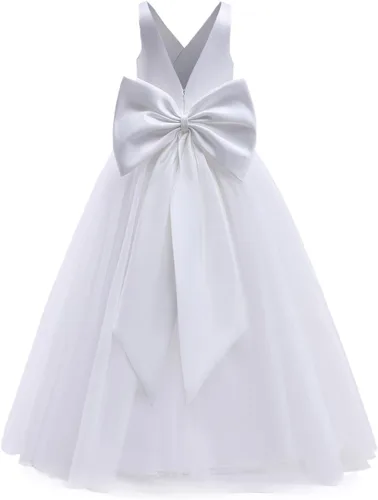 Miniatura 3 de Nileafes Vestido largo de dama de honor para niñas de 4 a 14 años