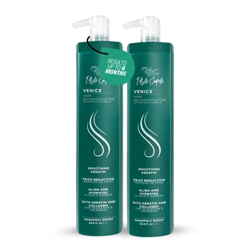 Miniatura 11 de I Belli Capelli Venice Hair Reconstructor, tratamiento orgánico de queratina para alisar el cabello en 1 paso, sin formaldehído, queratina orgánica