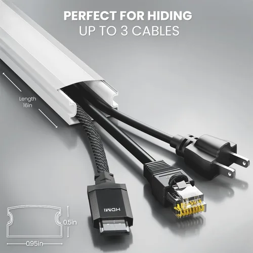 Miniatura 2 de EVEO Cord Hider - Cubierta de Cable de 300", Ocultador de Cable de Pared, Ocultador de Cable, Ocultadores de Alambre para TV en Pared. Gestión