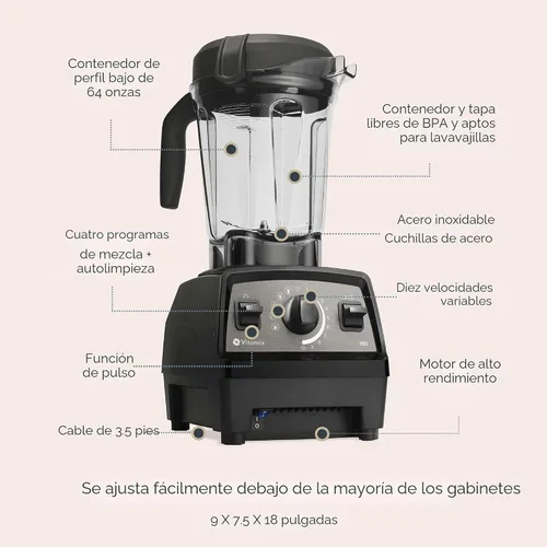 Miniatura 4 de Vitamix Licuadora de la serie Propel 750 con cuatro programas de mezcla, programa auto-limpiante, licuadora de grado profesional para batidos, sopas