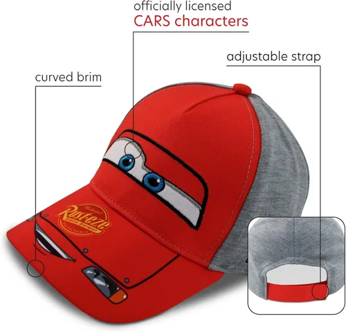 Miniatura 2 de Disney Pixar Boys Cars Lightning McQueen Hat - Piston Cup Baseball Cap ToddlerBoy