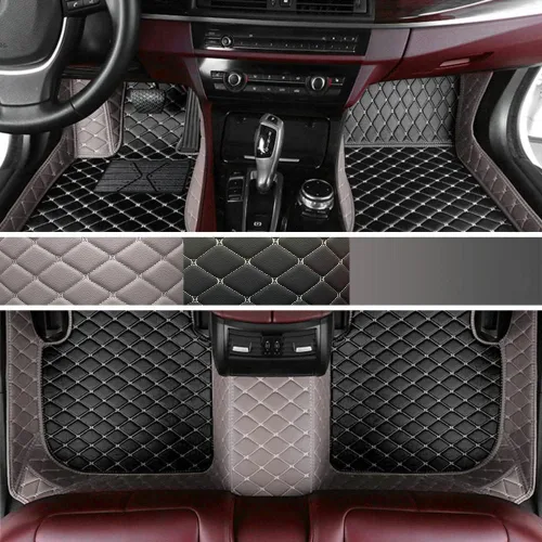 Miniatura 21 de Personaliza los tapetes de cuero de lujo de protección para todo tipo de clima para el 99 % de los automóviles, SUV y camiones según el modelo Beige