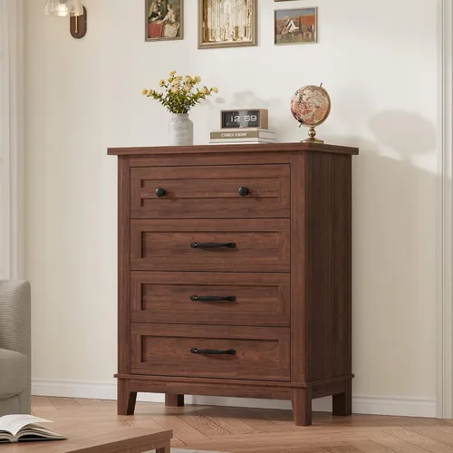 Miniatura 18 de GarveeHome Cómoda de 6 cajones para dormitorio, cómoda de 47 pulgadas de ancho con almacenamiento independiente, baúl de almacenamiento de madera