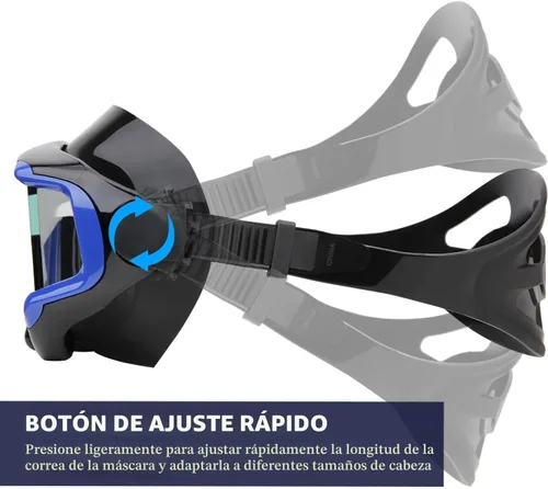 Miniatura 6 de Máscara de buceo Anti-niebla Natación Snorkel máscara adecuada para adultos Buceo Natación Snorkel Gafas Máscaras Negro