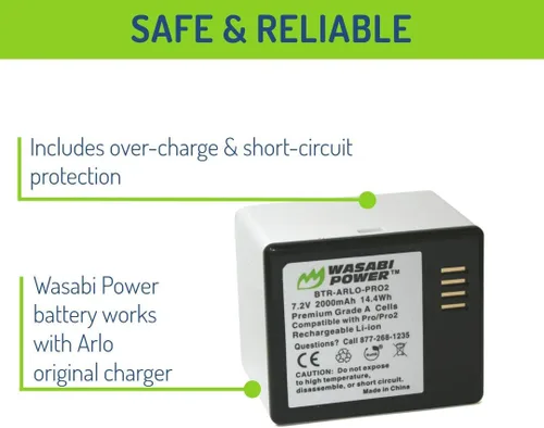 Miniatura 4 de Wasabi Power Batería para Arlo Pro, Pro 2 (A-1B, VMA4400)