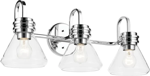 Miniatura 13 de Kichler Farum 55153CH - Aplique de pared de 1 luz de 7.25 pulgadas con cristal ópalo en cromo, para chimenea, cocina, dormitorio, pasillo o tocador