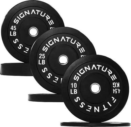 Miniatura 22 de Juego de placas olímpicas de amortiguación Fitvids, placas de peso de 2" para entrenamiento de fuerza y levantamiento de pesas, París o juego