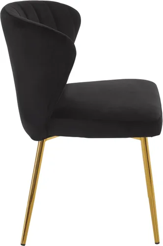 Miniatura 6 de ANOUR Juego de 2 sillas de comedor, modernas sillas de cocina de terciopelo, sillas laterales tapizadas con patas de metal dorado para comedor, sala