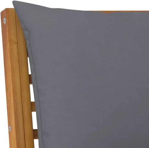 Miniatura 8 de Ensemble Salon de Jardin 9 Pièces en Bois d'Acacia Massif avec Coussins Gris, Mobilier d'Extérieur Modulable Pour Terrasse et Balcon, Confortable et