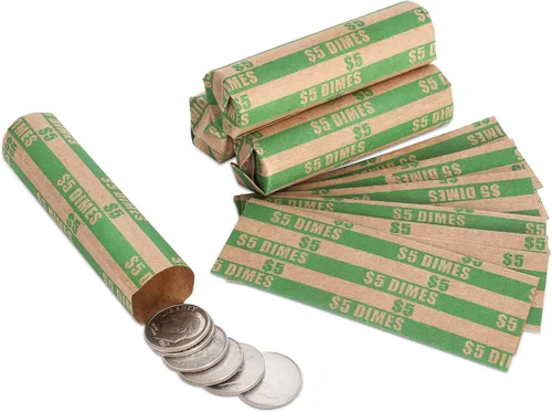 Miniatura 8 de Sumerfnt Rollos de Envoltorios para Monedas de Dólar, Solo Dólares, Rollos de Dólar Planos 110 Piezas