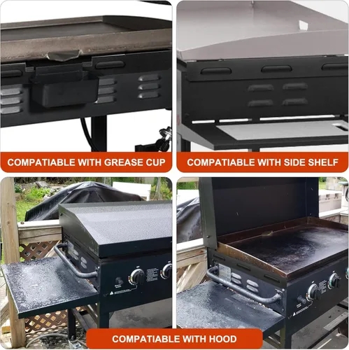 Miniatura 6 de Protectores de viento para parrilla Blackstone de 22 pulgadas, accesorios magnéticos de acero inoxidable para parrilla Blackstone y campamento