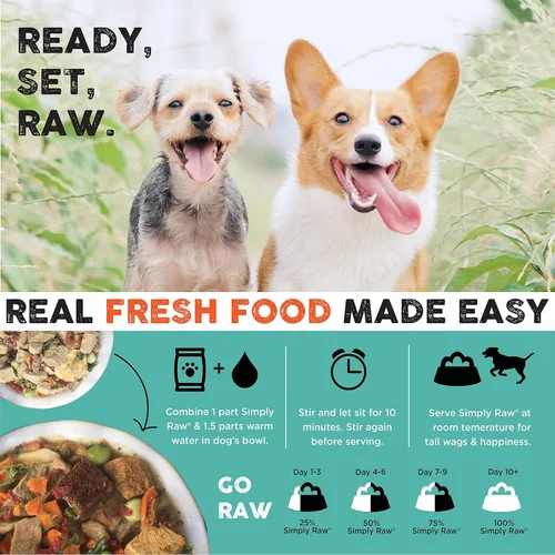 Miniatura 6 de Nature's Diet Simply Raw - Comida integral liofilizada – Hace 18 libras de alimentos frescos con músculo, órganos, caldo de huesos, huevo entero