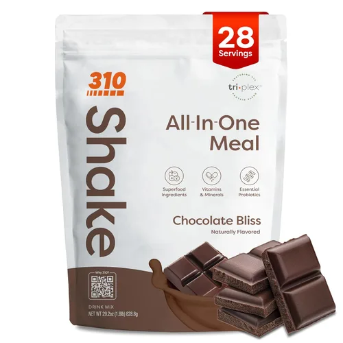 Miniatura 10 de 310 Nutrition Batido en polvo todo en uno de reemplazo de comidas, mezcla de batidos de proteínas a base de plantas con alta fibra, probióticos