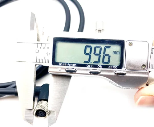 Miniatura 6 de Cable conector hembra único M8 de 8 pines, un código de alambre de moldeo en ángulo recto Sensor de aviación hembra Cable eléctrico de PVC Cable
