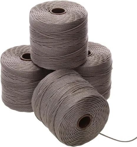 Miniatura 45 de The Beadsmith S-Lon Cordón para Cuentas – Cordón de Nylon Torcido de 0.5 mm para Ensartar, Paquete de 4, Mezcla de Neutrales Fríos, TEX210, 77