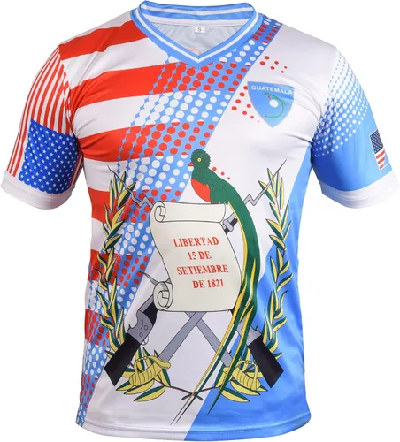 Fury Camiseta de fútbol con la bandera de Guatemala y Estados Unidos - Camiseta Guatemala - Camiseta Guatemala Jersey HombresHombresMujeresUnisex