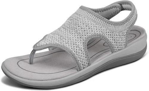 Miniatura 7 de Orthofeet Sandalias de soporte de arco para mujer, ideales para aliviar el dolor de talón y pies. Tejido de punto elástico con soporte de arco