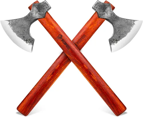 NEDFOSS Hacha de lanzamiento de campeón de 16 pulgadas, hachas de lanzamiento y tomahawks con acero de alto carbono 1065 y mango de madera, perfecto