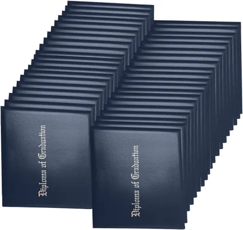 Miniatura 12 de Funda para diploma de 8.5 x 11 pulgadas, certificado acolchado de cuero sintético de graduación (negro)