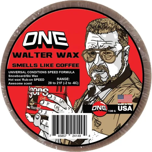 Cera WALTER WAX - Cera Universal de Velocidad Caliente/Fricción para Condiciones de Nieve – Snowboard/Esquí/Nórdico 165g - Universal de Alto