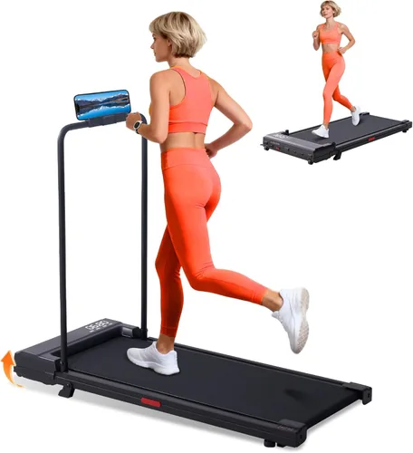 Walking Pad Treadmill with Incline, 2026 Upgrade Portable Under Desk Treadmill for Home Small with Handles, 3.0HP Walking Pad with Handle Bar,