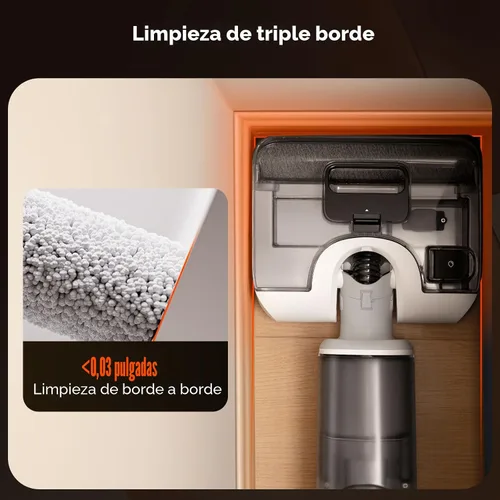 Miniatura 8 de roborock F25 GT Aspiradora Trapeadora Todo en Uno, Aspiradora en Seco y Húmedo Inalámbrica, 20000Pa Máquina Limpiadora de Pisos para Baldosas Madera