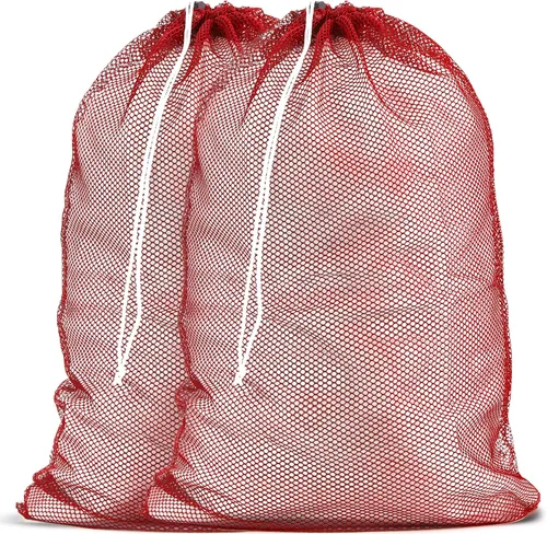 Miniatura 13 de Bolsa de lavandería de malla XL de Handy Laundry - Duradera, lavable a máquina con cierre de cordón seguro - Perfecta para dormitorios Negro