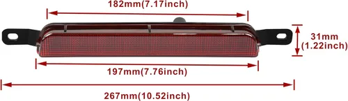 Miniatura 6 de KEWISAUTO Tercera luz LED de freno para Chrysler & Dodge, luz trasera central de freno de montaje alto para Chrysler Town Country 2008-2016/Dodge