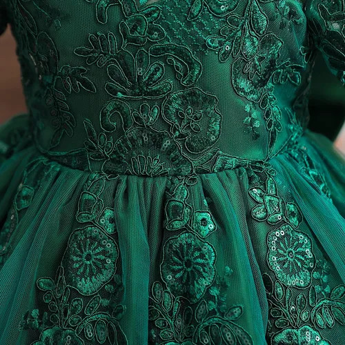 Miniatura 4 de NNJXD - Vestido de princesa de tul con flores, para usar en bodas, para niñas pequeñas y bebés