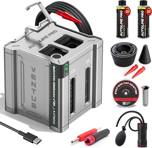 Miniatura 10 de AutoLine Pro Máquina de Humo para Automóviles Detector de Fugas Ventus EVAP Vacío - Unidad de Batería Li-Ion Autoalimentada #1 del Mundo - Líquido