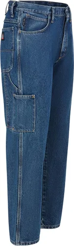 Miniatura 4 de Bulwark - Dungaree de mezclilla prelavado para hombre, resistente al fuego, 14.75 onzas