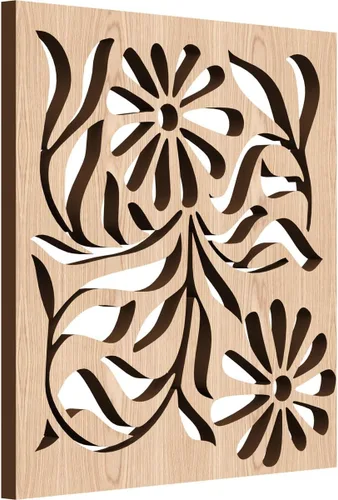 Miniatura 35 de Barryton - Paneles decorativos de madera con calado, extra pequeños, 7 3/8 pulgadas de ancho x 7 3/8 pulgadas de alto x 1/4 pulgadas de alto, roble