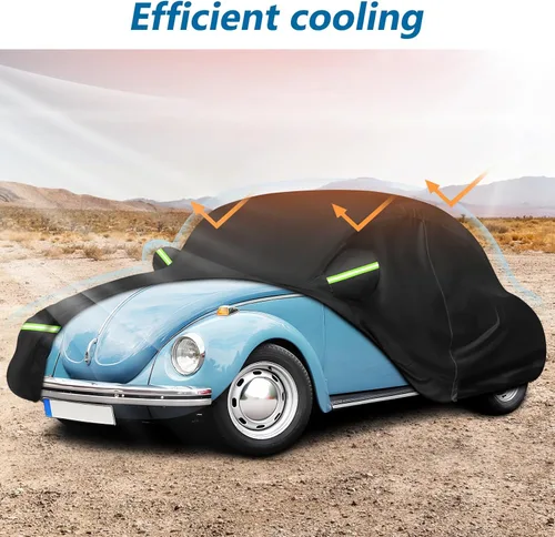 Miniatura 4 de Funda de automóvil sedán de 2 puertas para Volkswagen Beetle Bug 1960-1980, impermeable, resistente, protección para todo tipo de clima