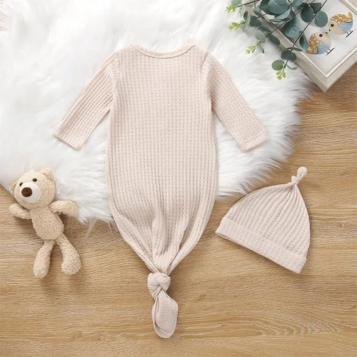 Miniatura 7 de Twopumpkin Vestido de bebé anudado para recién nacido, niño o niña, traje de dormir unisex, recién nacido, bebé, conjunto de pijamas de invierno
