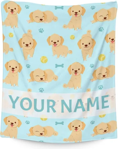Miniatura 27 de Golden Retriever - Manta para niñas, tamaño de regazo de 30 x 40 pulgadas, manta de felpa suave y mullida, manta colorida y linda para sala de estar