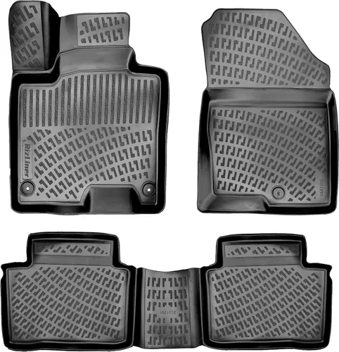 Miniatura 11 de RizLiner Alfombrillas de goma 3D para automóvil Kia K4 2025-2026, medidas con láser, para todo tipo de clima, resistentes, impermeables, sin olor