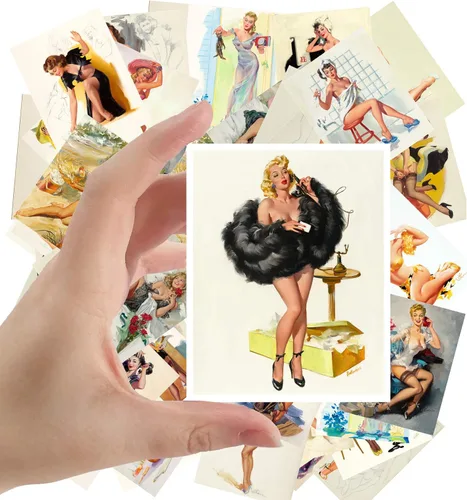 Miniatura 11 de Pegatinas grandes (24 piezas 2.5"x3.5") Vampirella Vintage Fantasy Pinup Comic obras de arte Trece