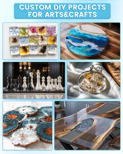 Miniatura 4 de Kit de resina epoxi Texpoxica de 1 galón, cristal claro, autonivelante, sin burbujas, antiamarilleo, mezcla fácil 1:1, adecuado para fundición
