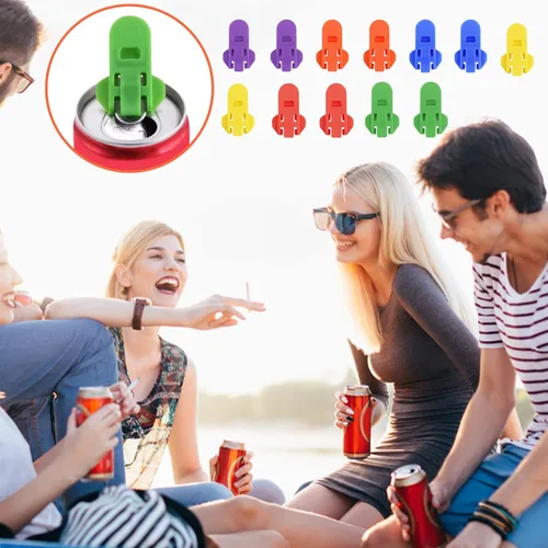 Miniatura 7 de Abeillo Abrelatas manual de 12 piezas, abrelatas de latas de cerveza de soda, herramienta de abridor de anillos superiores, a prueba de fugas